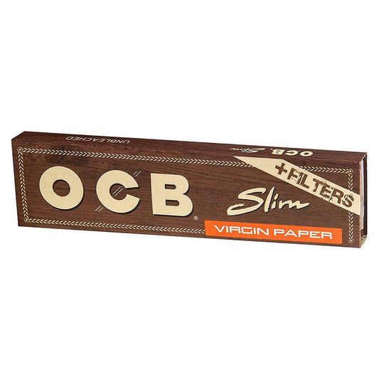 OCB King Size SLIM Virgin Papers + TIPS - 32 Booklets – smoking accessory – UK product