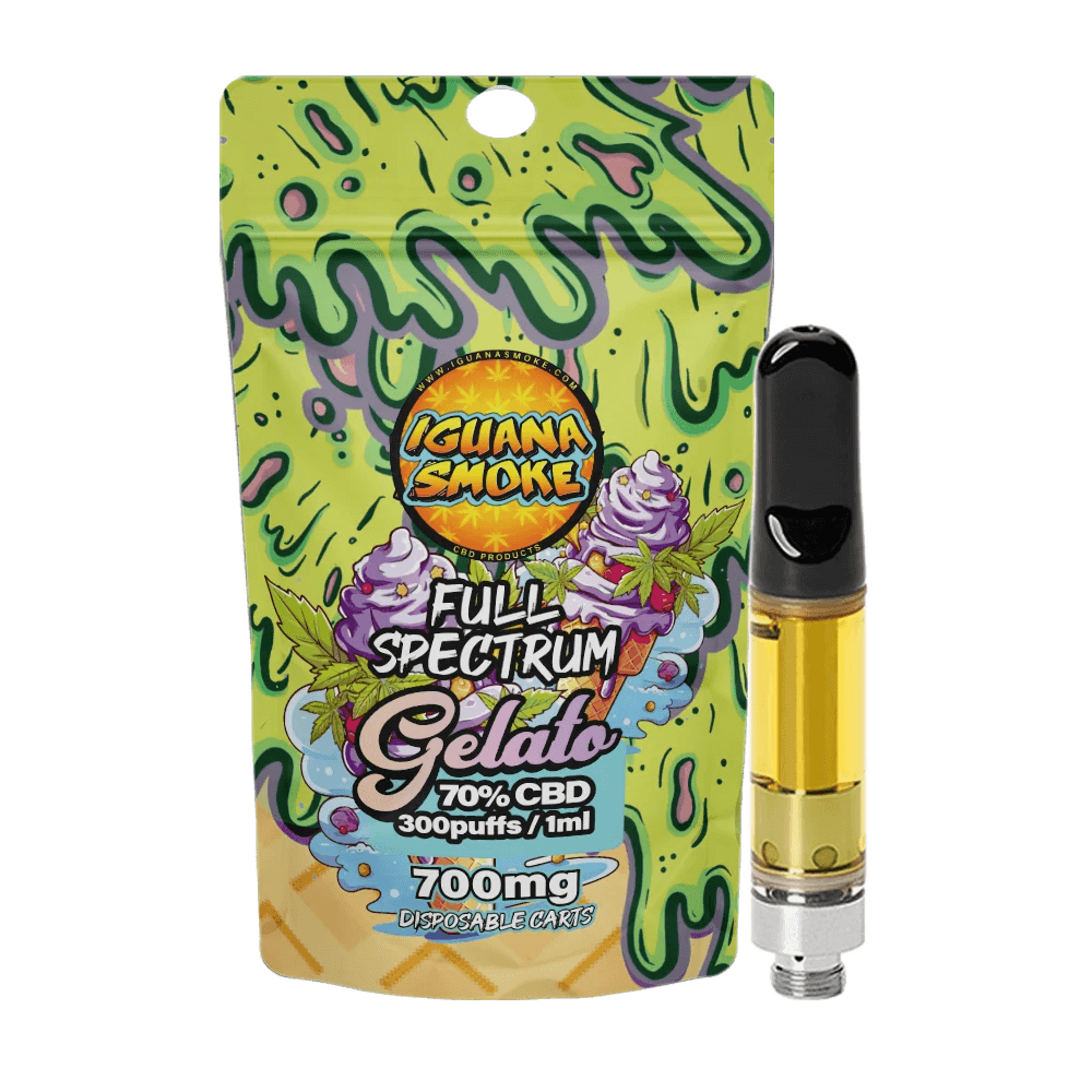 Iguana Smoke CBD Vape Cartridge - Full Spectrum - Gelato 1ml/2ml - 700mg/1400mg – vape device – 700mg, 1ml – UK product