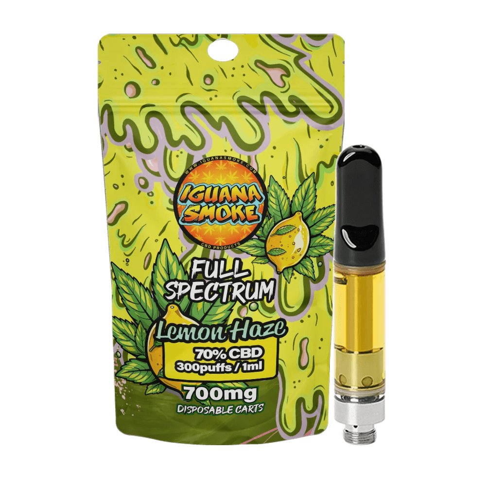 Iguana Smoke CBD Vape Cartridge - Full Spectrum - Lemon - 1ml/2ml - 700mg/1400mg – vape device – Lemon – 700mg, 1ml – UK