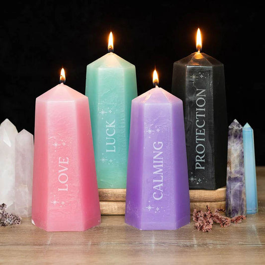Inspired Life UK Protection Crystal Healing Candle - Cleanse, Shield & Soothe – UK product