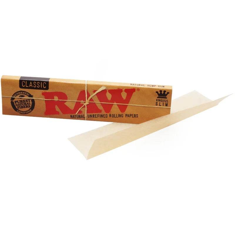 RAW 📜 RAW Classic King Size Slim Rolling Papers - The Unrefined Original – smoking accessory – UK product