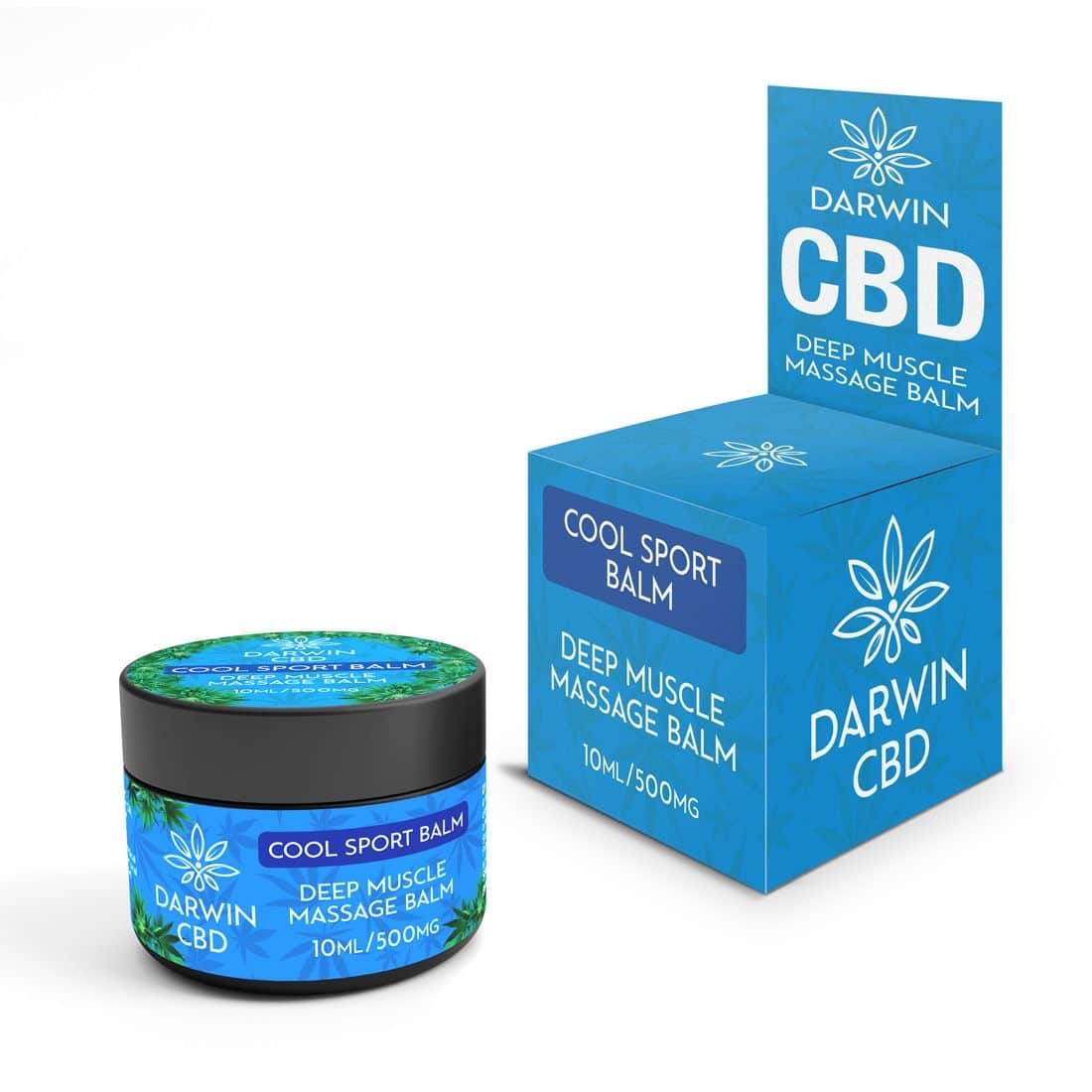Darwin CBD 500mg Cool Sport Balm - 10ml | Professional Athletic Recovery - Inspired Life UK