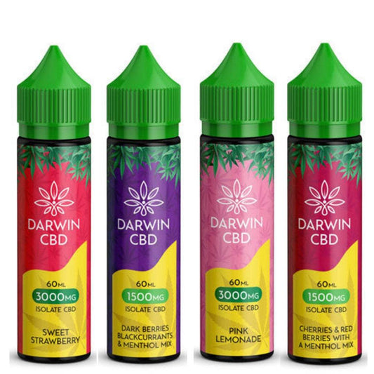 Darwin CBD Vape Juice 60ml High Strength 3000mg E-Liquid Strawberry Watermelon BubbleGum Flavor