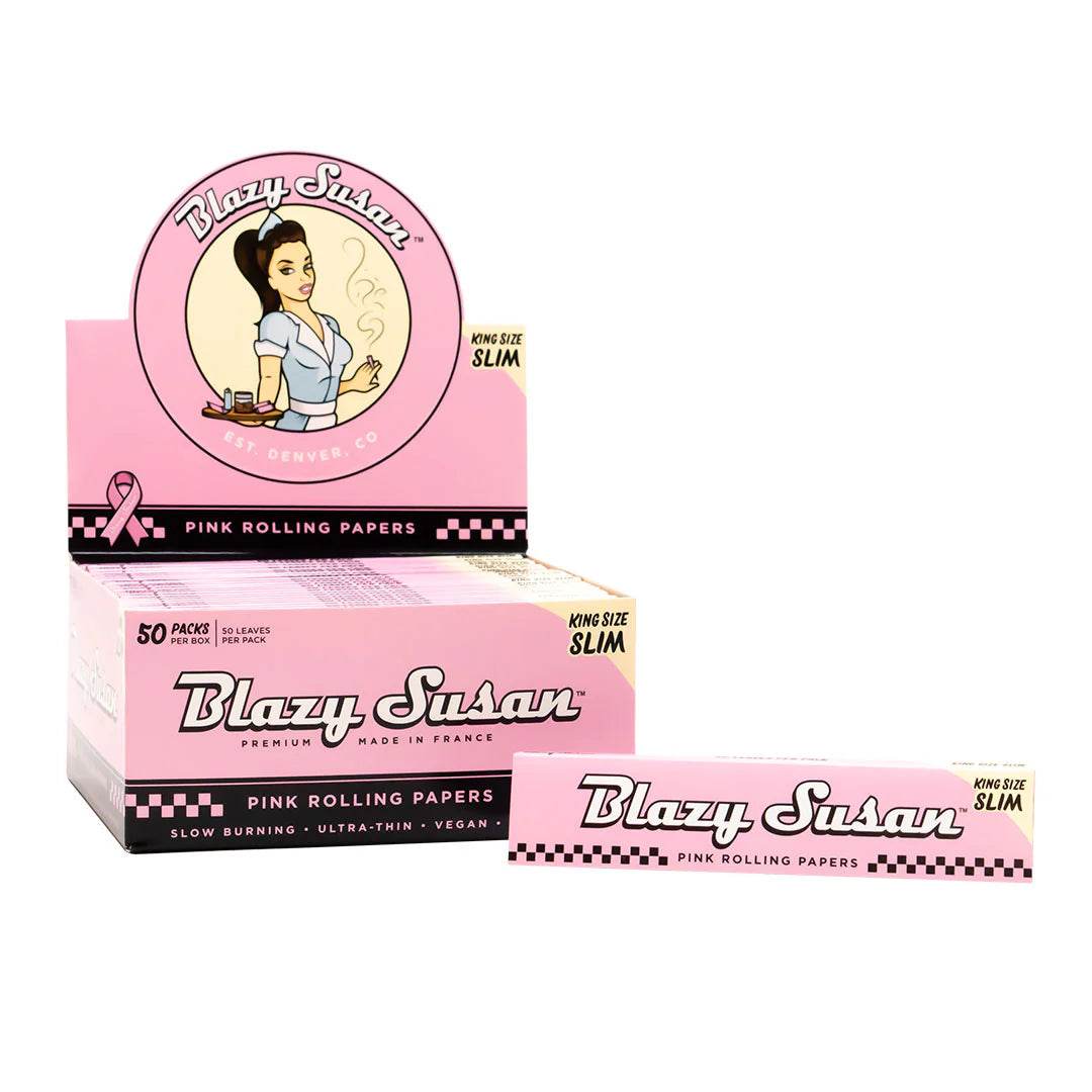 Blazy Susan 🌸 Blazy Susan King Size Rolling Papers - Pink – smoking accessory – UK product