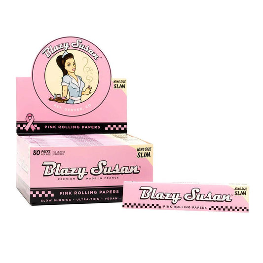 Blazy Susan 🌸 Blazy Susan King Size Rolling Papers - Pink – smoking accessory – UK product
