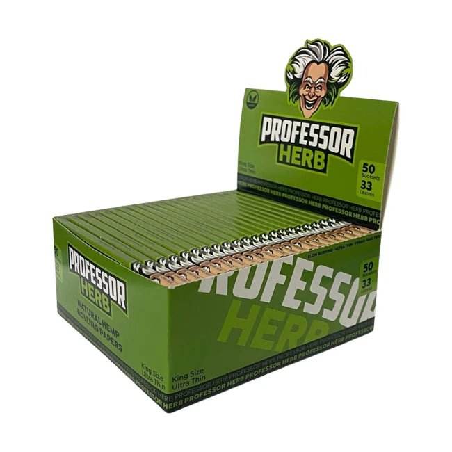 🌿 Professor Herb - King Size Ultra Thin Rolling Papers - Natural Hemp - Inspired Life UK