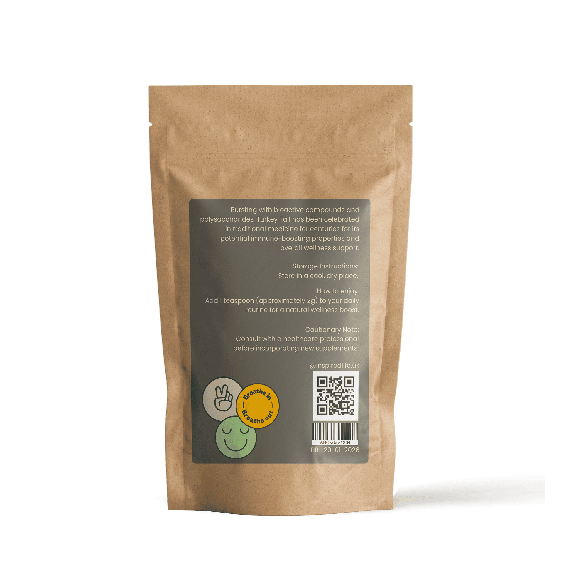 Turkey Tail Mushroom Powder - 100g 🌿 - Inspired Life CBD